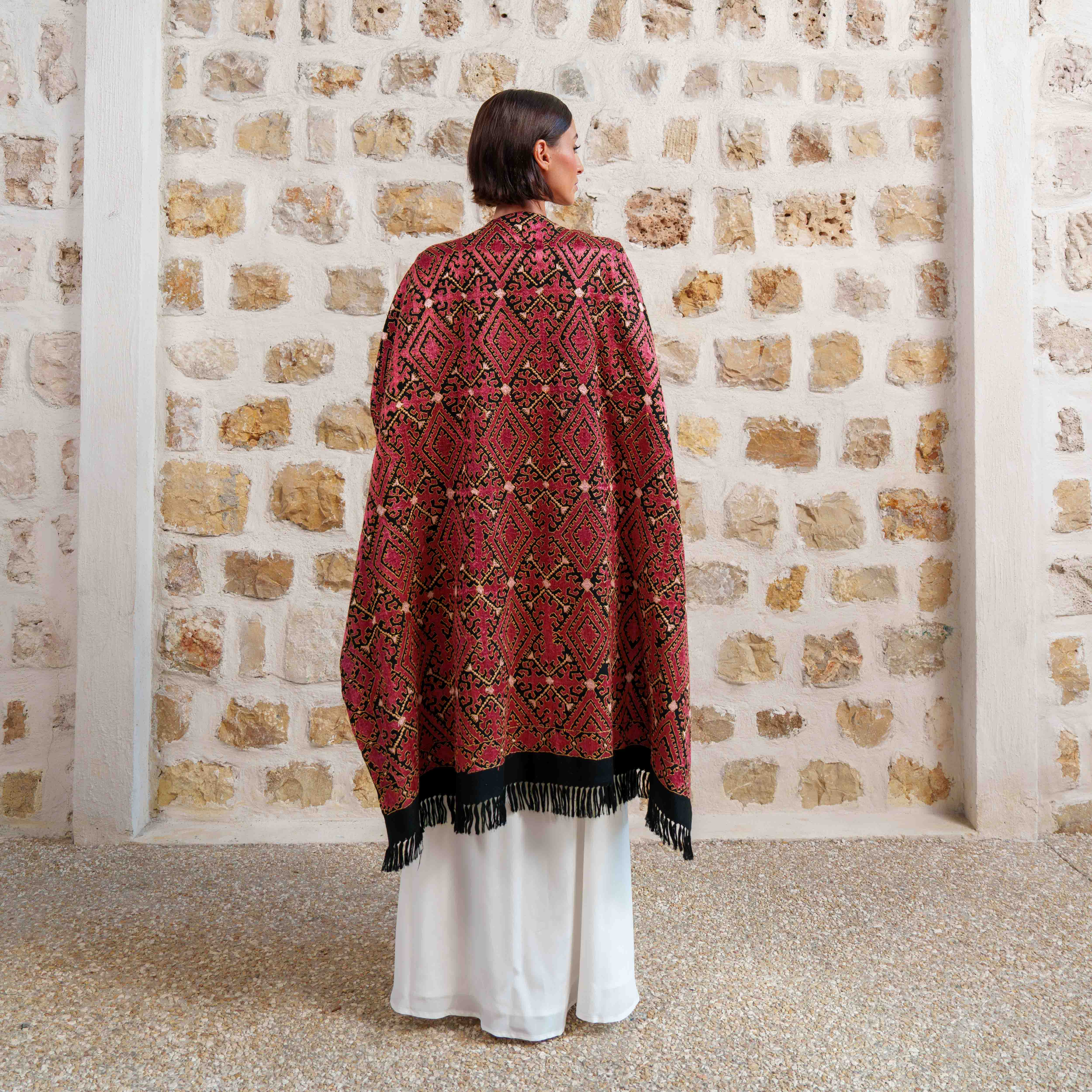Rajasthan - Pink with Black tassels