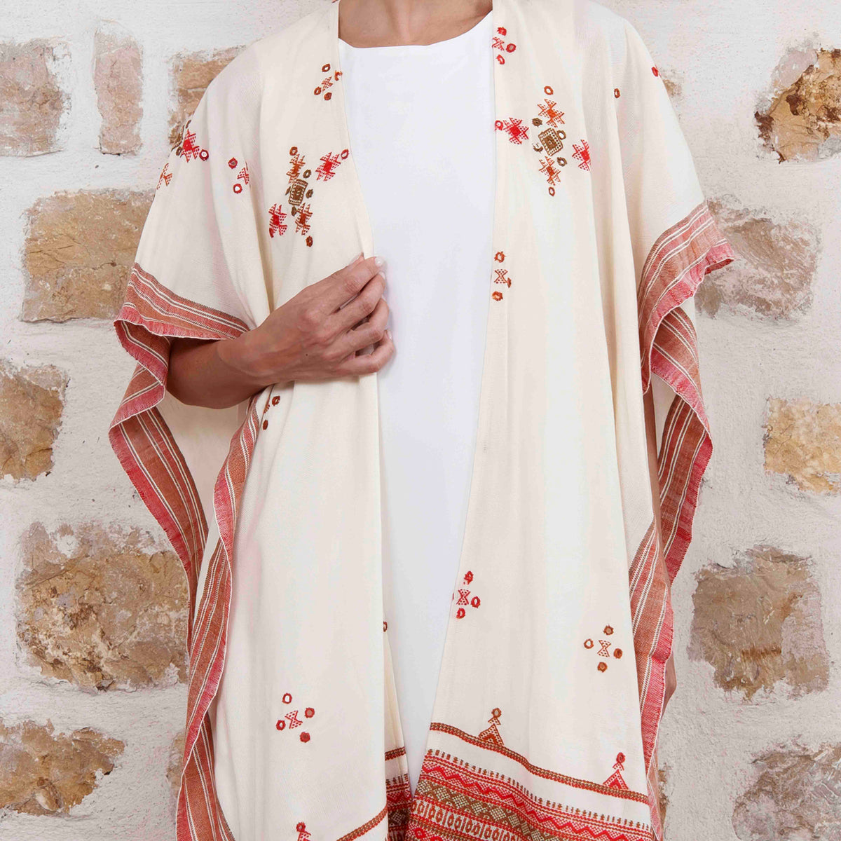 Rajasthan - White/Red