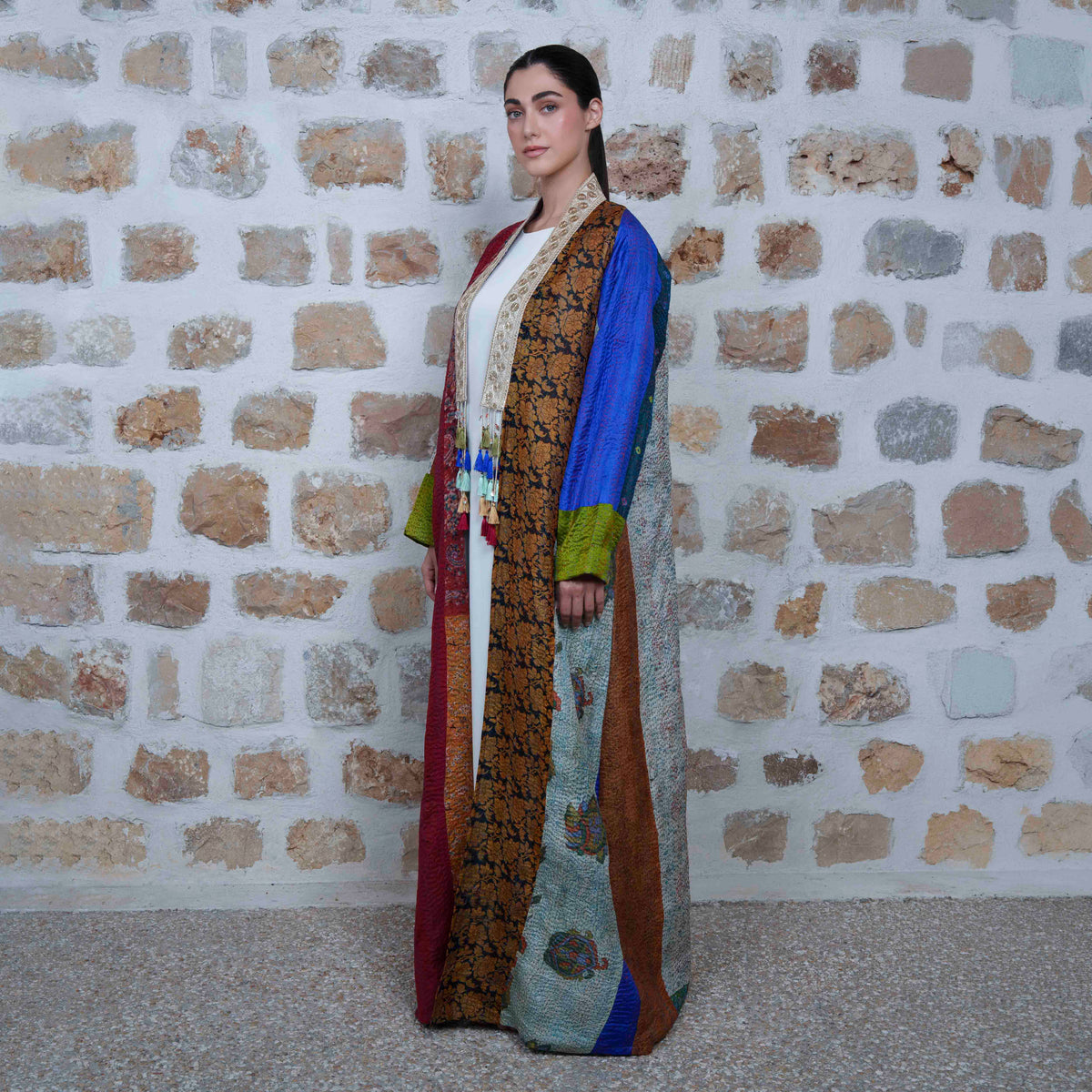 Jaipur Long - Multicolor with Maroon Accents