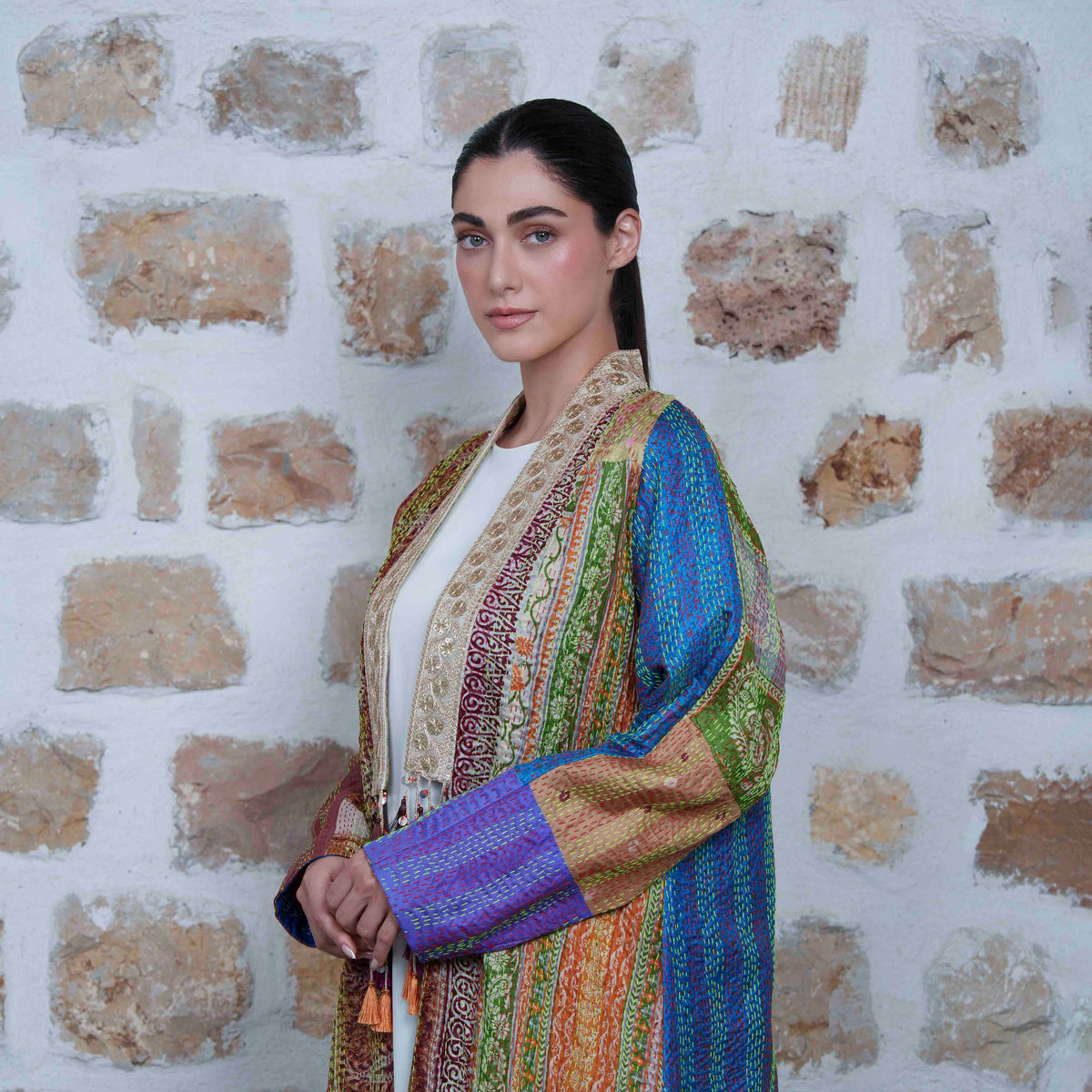 Jaipur Long - Multicolor with Mustard Accents