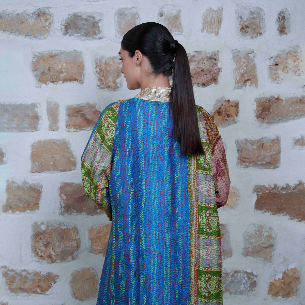 Jaipur Long - Multicolor with Mustard Accents