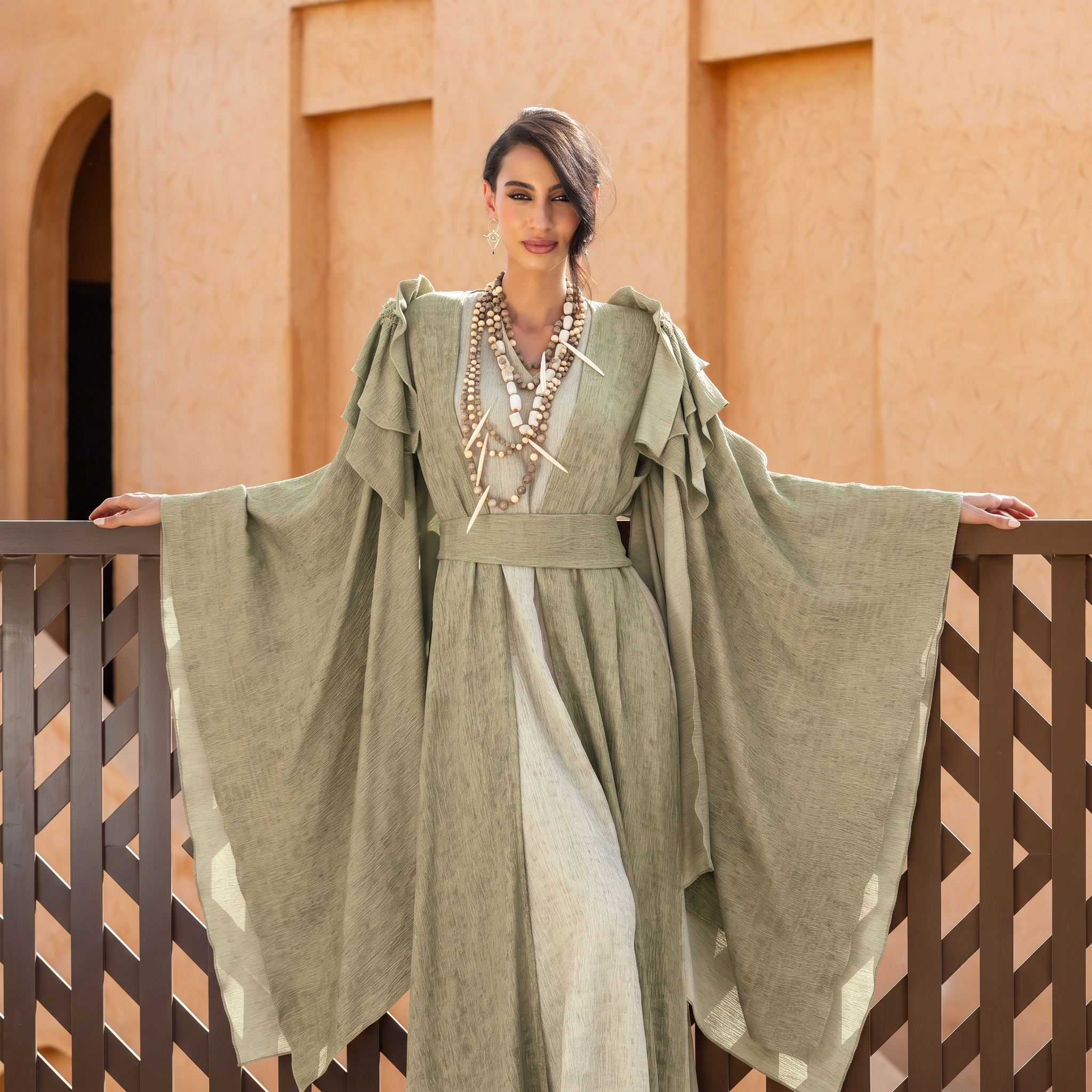 Samsi - Green/Beige