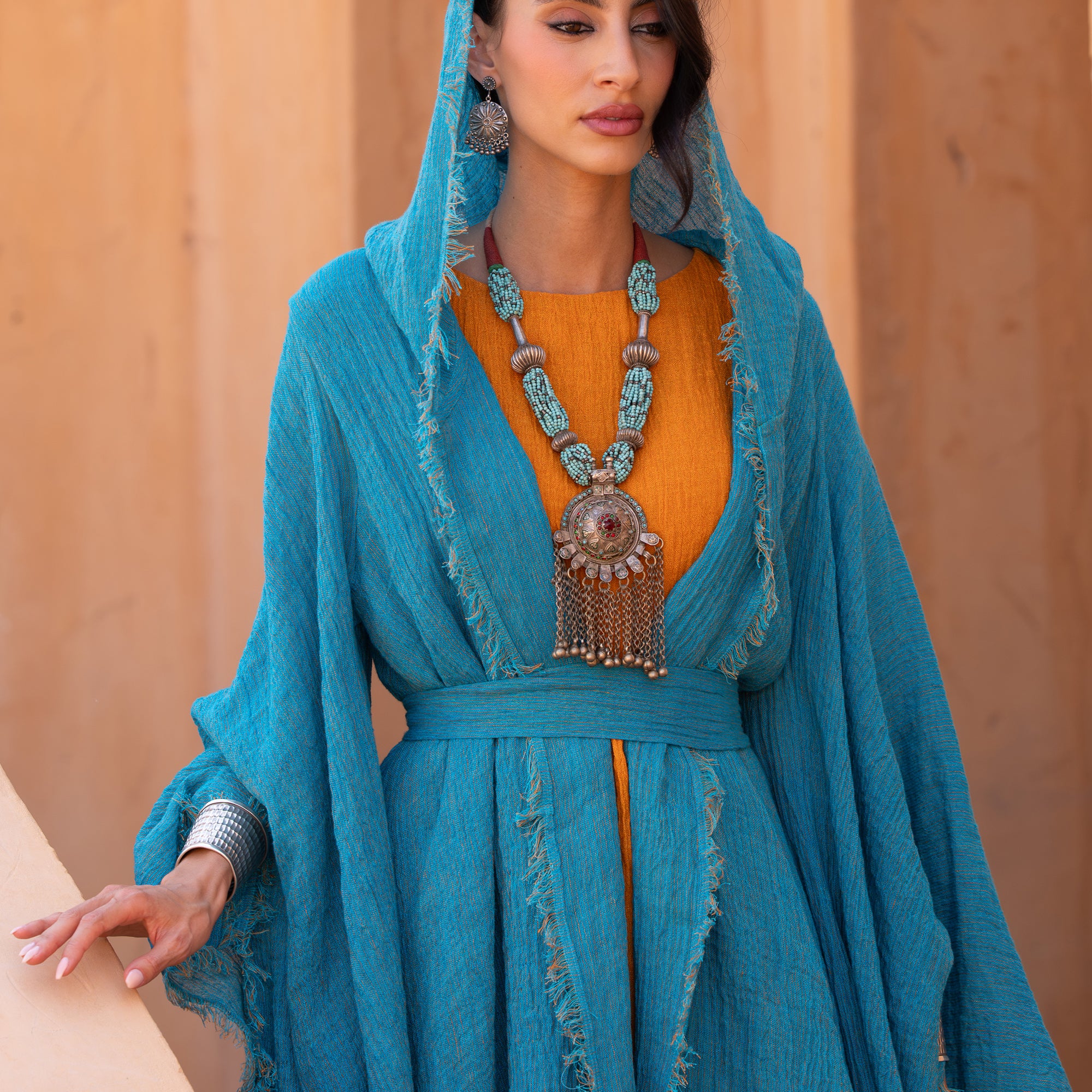 Sheba - Vibrant Orange/Turquoise
