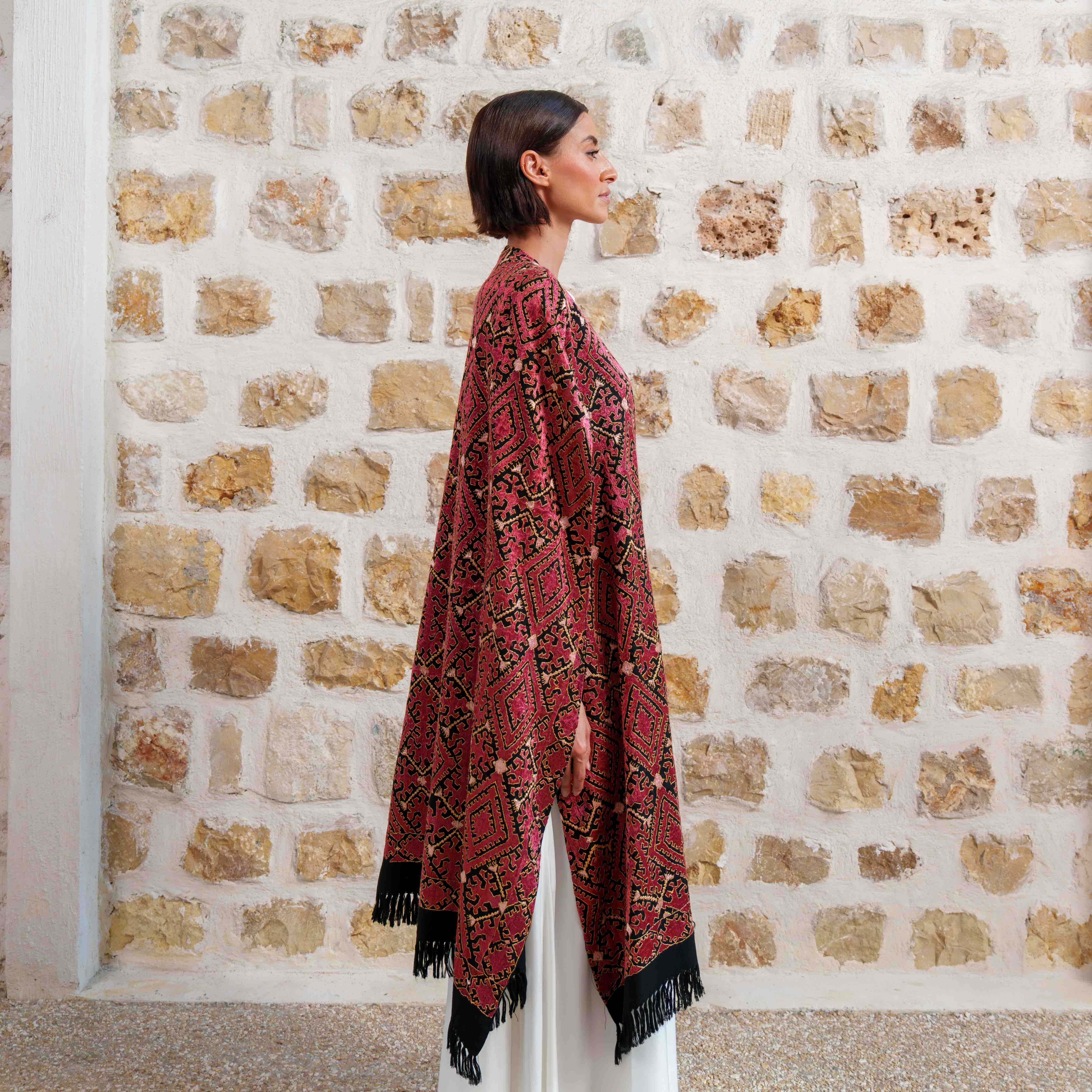 Rajasthan - Pink with Black tassels