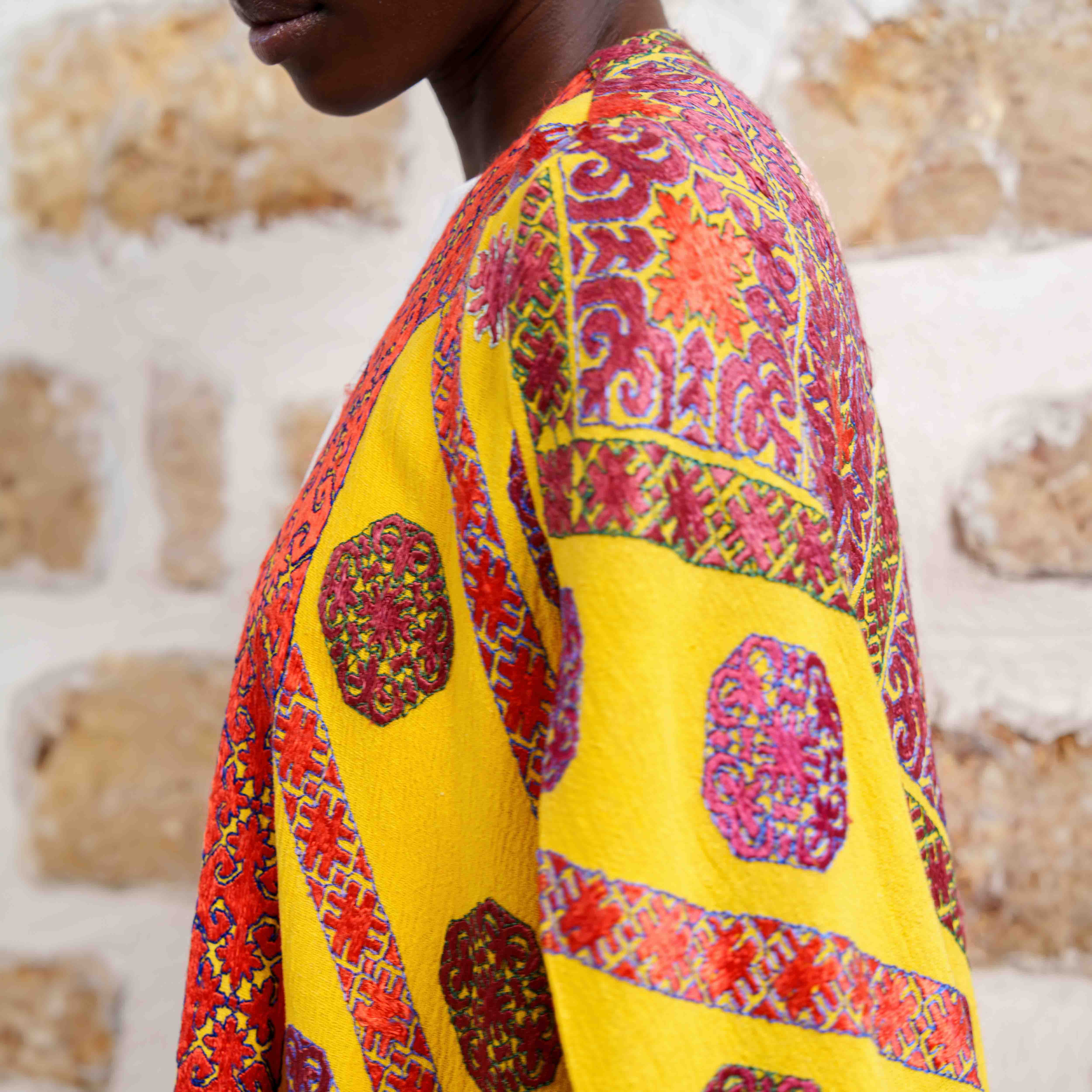 Rajasthan - Mustard/Pink with Amaranth Tassel