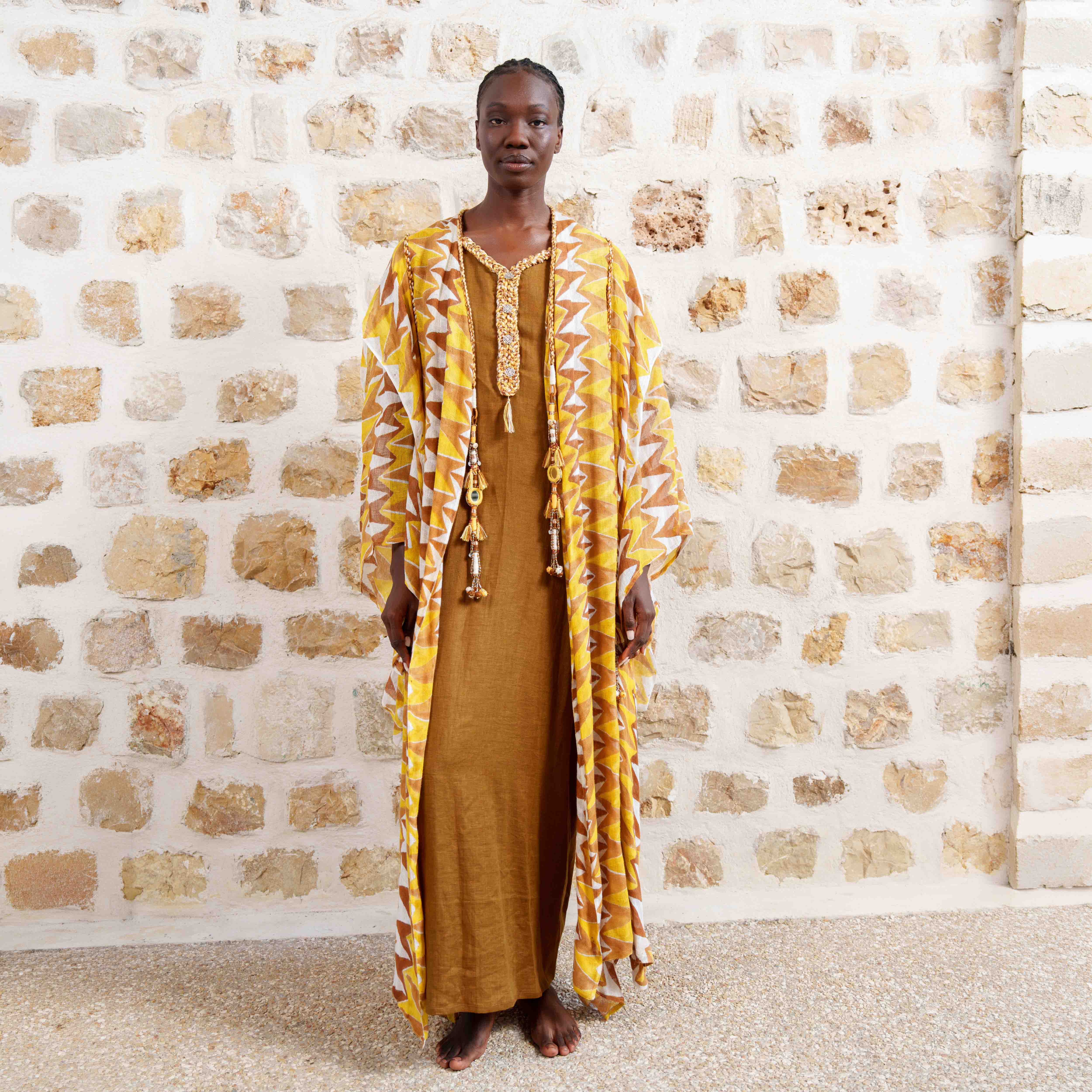 Abi'el - Yellow/Chevron