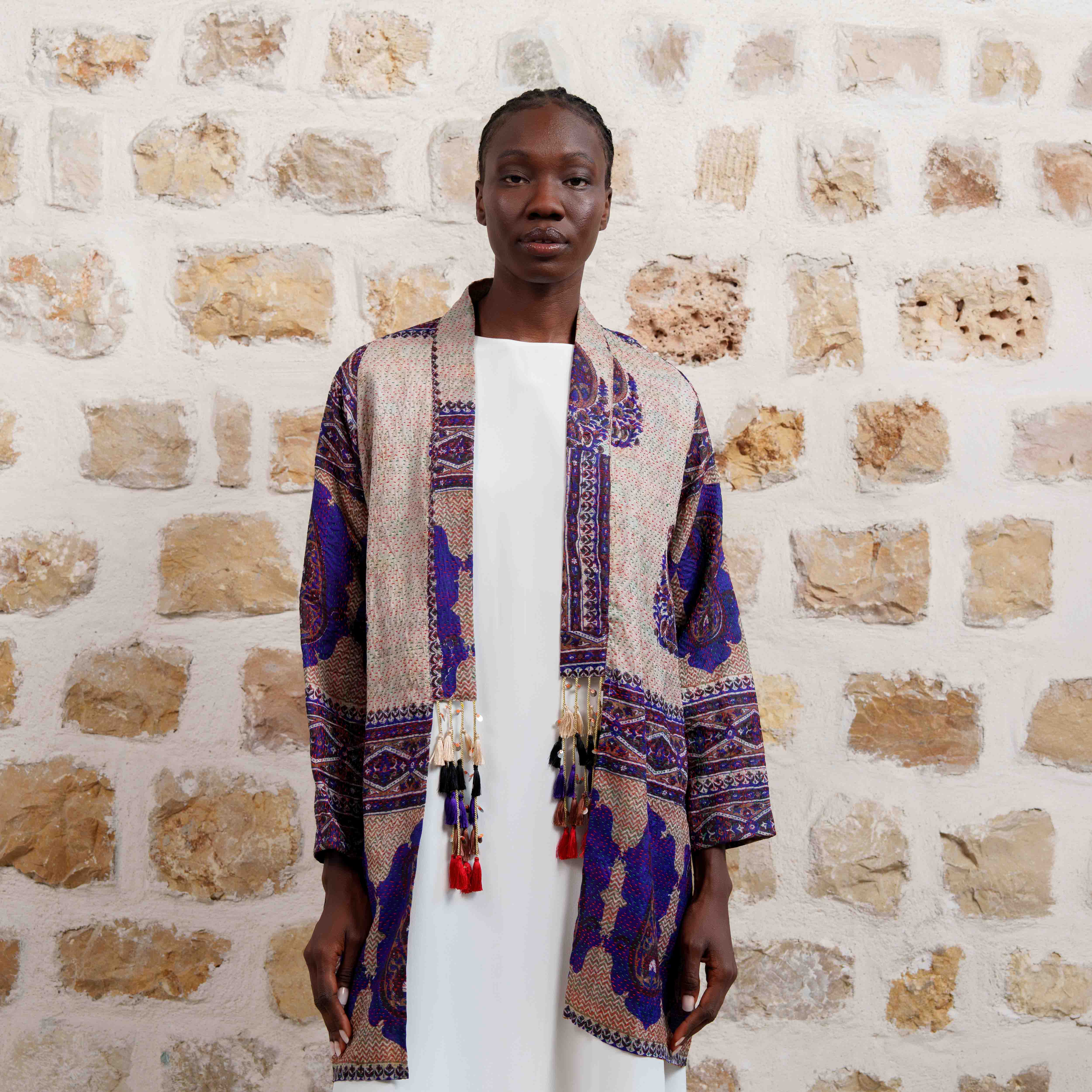 Jaipur Short - Purple and Beige