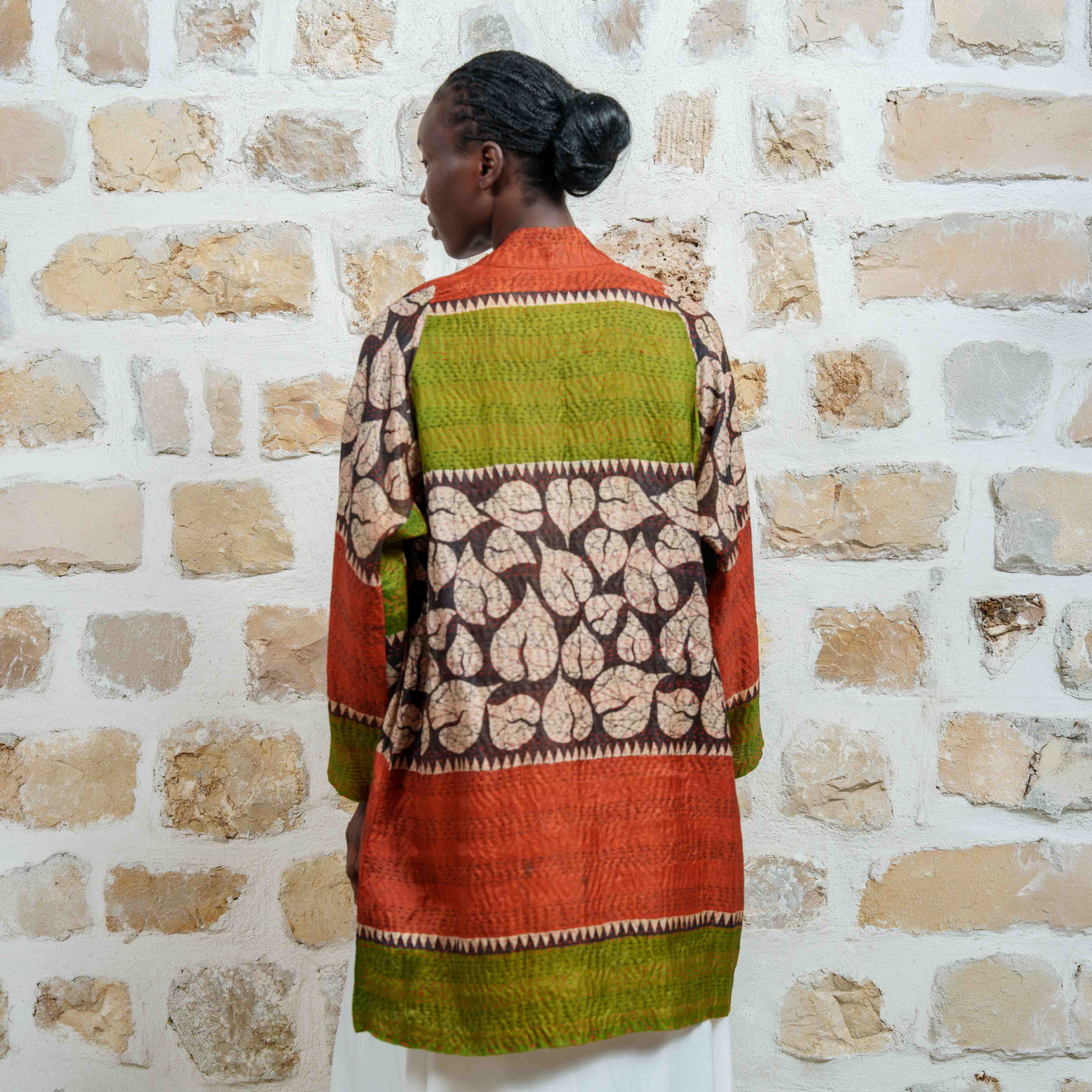 Jaipur Short - Orange & Green