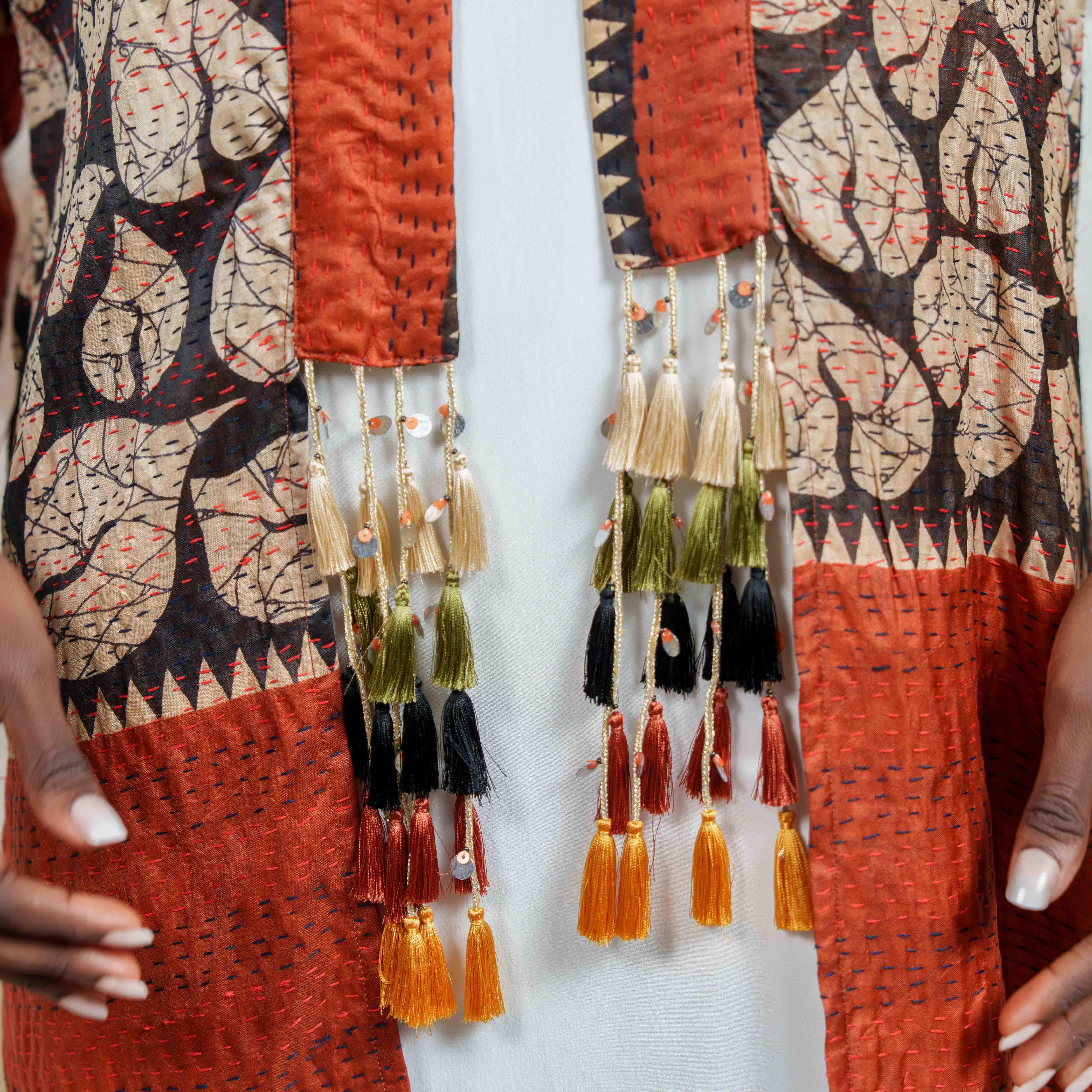 Jaipur Short - Orange & Green