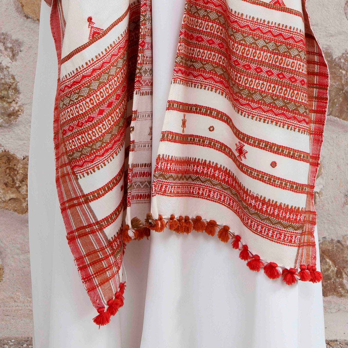 Rajasthan - White/Red