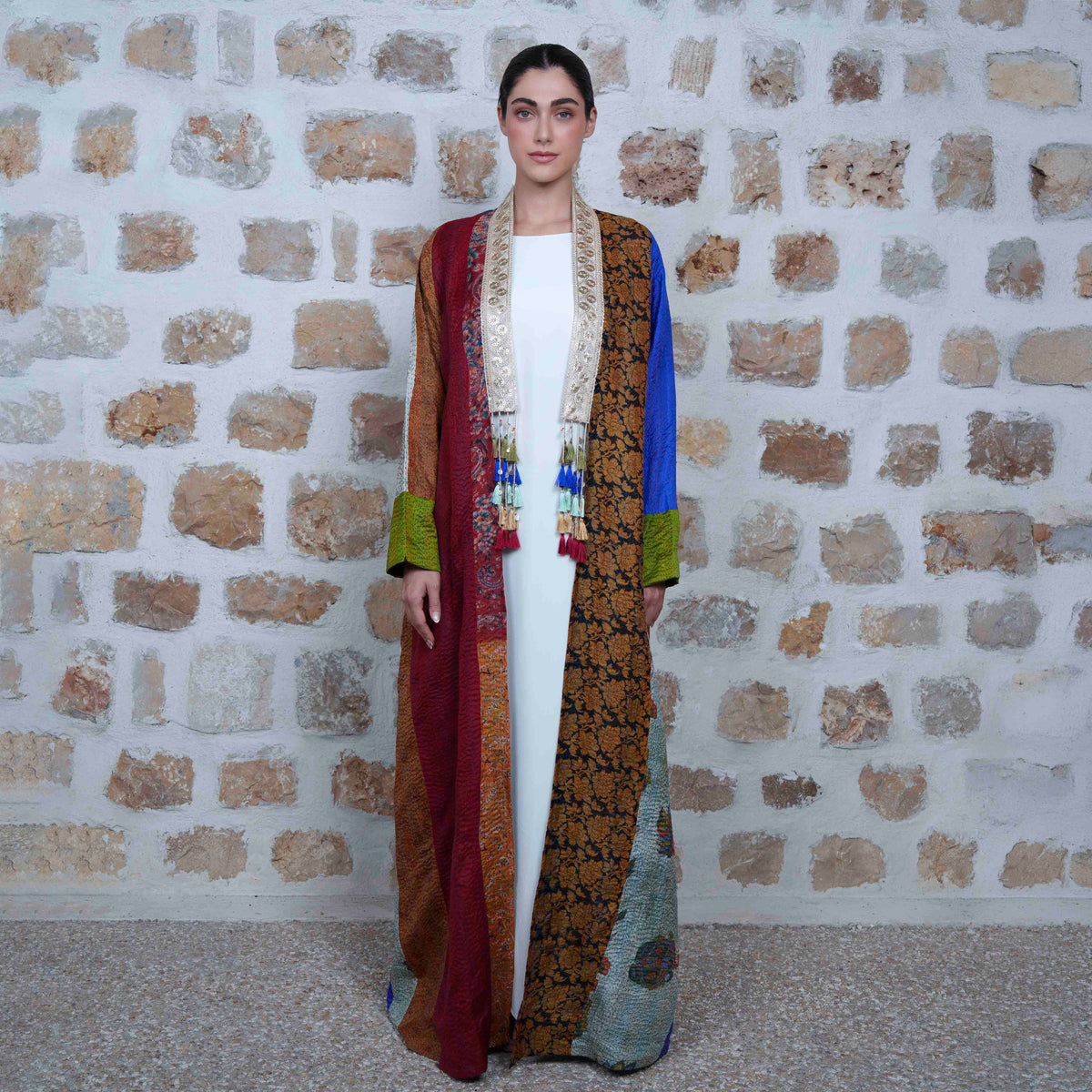 Jaipur Long - Multicolor with Maroon Accents