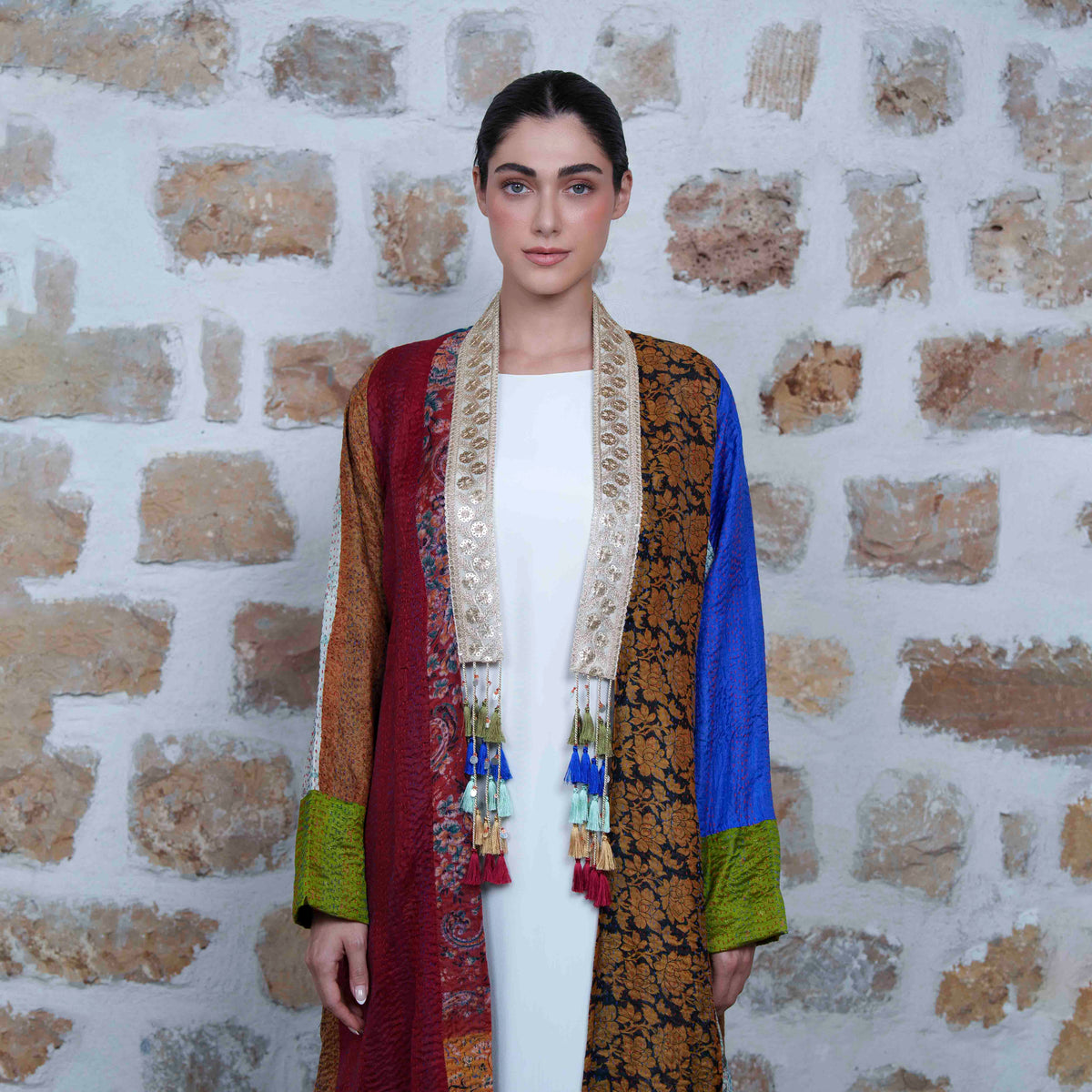 Jaipur Long - Multicolor with Maroon Accents