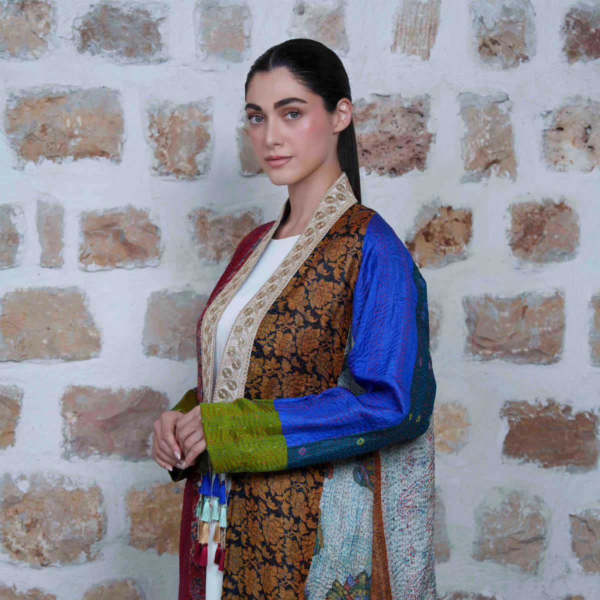 Jaipur Long - Multicolor with Maroon Accents