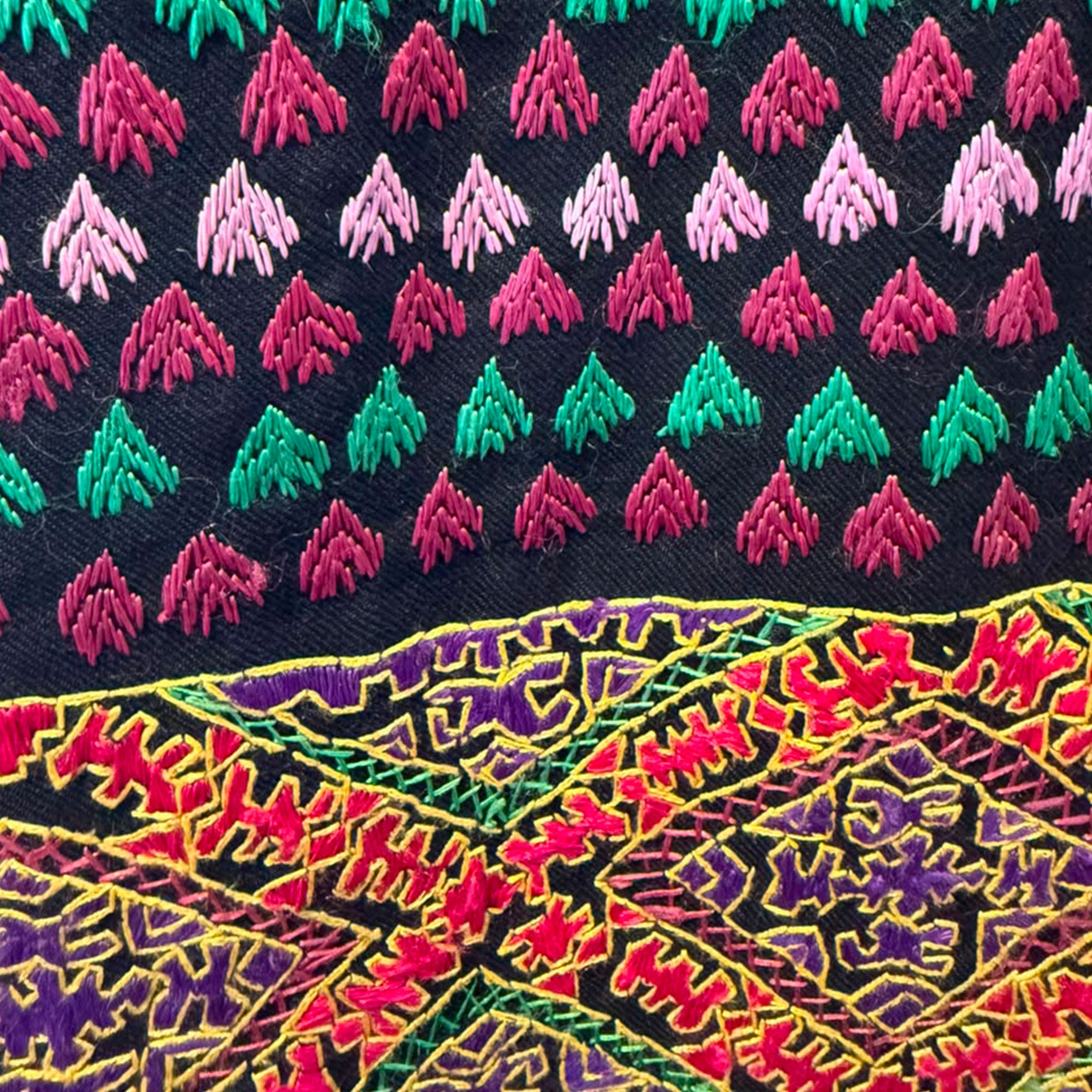 Rajasthan - Black/Green & Pink